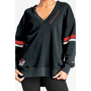 NCAA Georgia Bulldogs Women's Champion V-Neck Tunic Sweatshirt - XL NWT